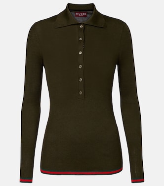 Polo de cachemir y seda con Web | Gucci