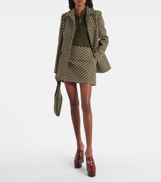 Web Stripe cashmere and silk polo sweater | Gucci