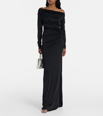 Draped off-shoulder gown | Victoria Beckham