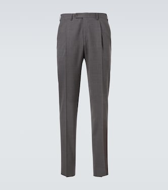 Wool-blend slim pants | Canali