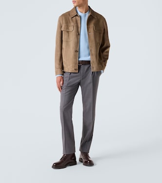 Wool-blend slim pants | Canali