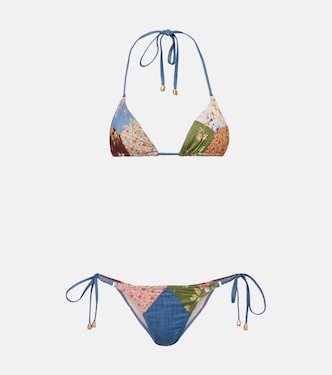Lucky patchwork bikini | Zimmermann