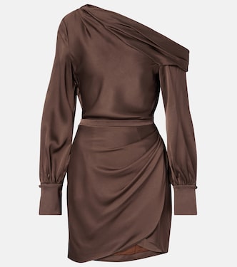 Cameron draped one-shoulder minidress | Simkhai