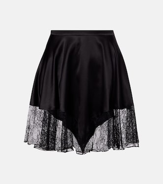 Minirock aus Satin mit Spitze | Nina Ricci