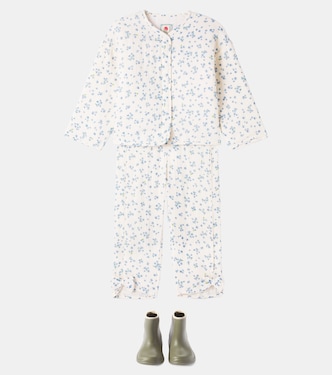 Pantalon Mioblu en coton à fleurs | Konges Sløjd