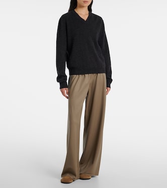 Gala virgin wool wide-leg pants | The Row
