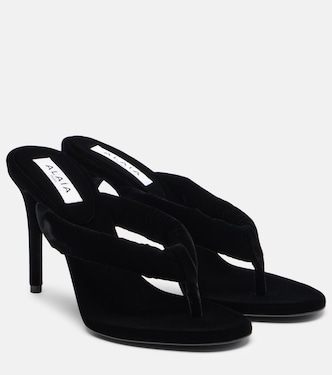90 velvet thong sandals | Alaïa