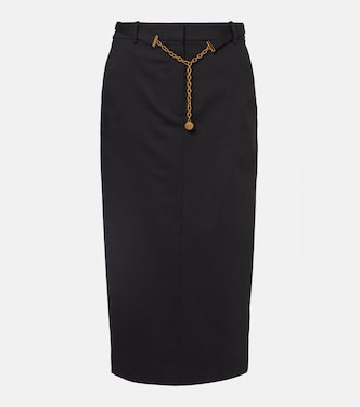 Belted wool pencil skirt | Veronica Beard
