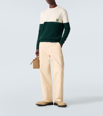 Pantalones rectos de algodón | Loewe