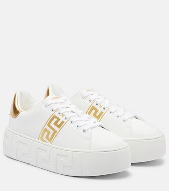 Greca embroidered sneakers  | Versace