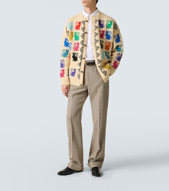 Jacquard virgin wool cardigan | Valentino