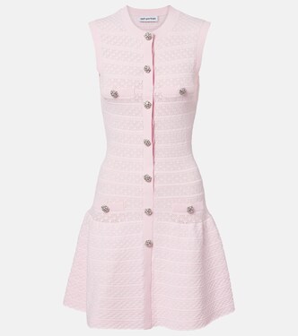 Embellished pointelle minidress | Self-Portrait