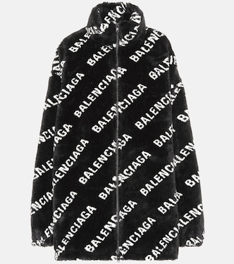 Giacca in pelliccia sintetica con logo | Balenciaga