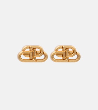BB XS gold-plated stud earrings | Balenciaga