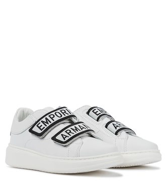 Logo leather sneakers | Emporio Armani Kids
