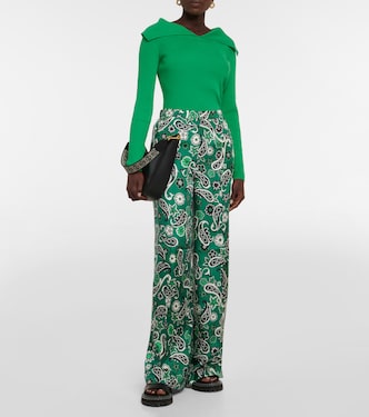 Pantalon ample Paisley Power en soie | Dorothee Schumacher