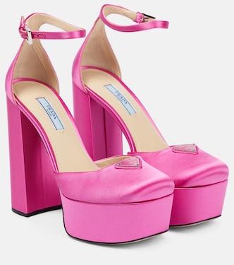 Satin platform pumps | Prada