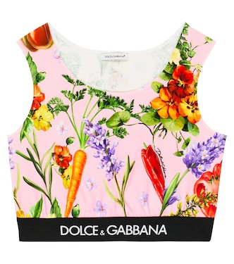 Cropped-Top aus einem Baumwollgemisch | Dolce&Gabbana Kids