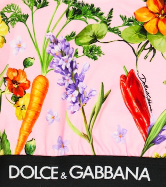 Crop top en mezcla de algodón | Dolce&Gabbana Kids