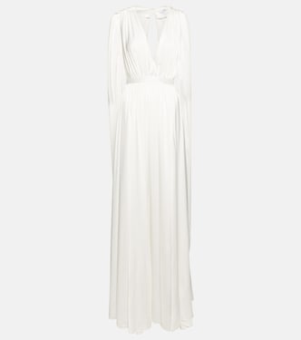 Satin cape gown | Safiyaa