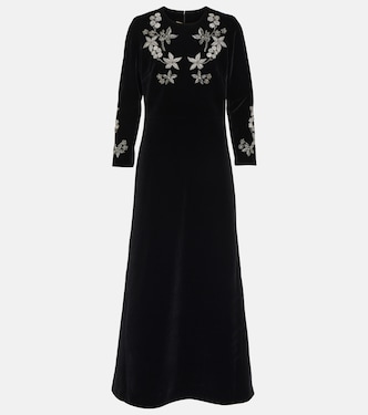 Vestido midi Dushi de terciopelo | Dodo Bar Or