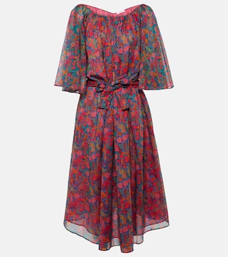 Vestido midi Daisy de algodón floral | Eres