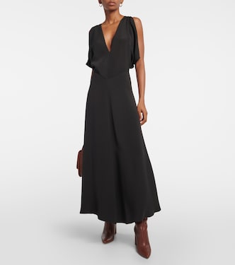 Flared silk maxi dress | Loro Piana
