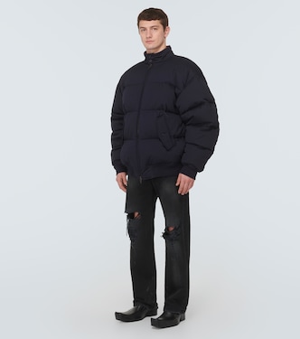 Piumino Cut-Up Harrington in twill | Balenciaga