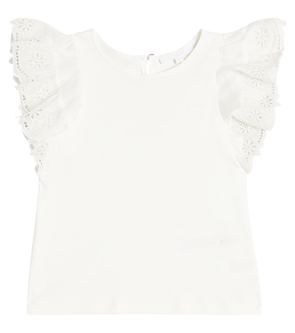 Top de algodón bordado | Chloé Kids
