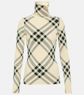 Jersey de cuello alto con Burberry Check | Burberry