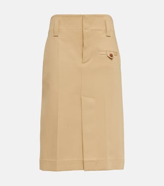 Cotton canvas pencil skirt | Bottega Veneta