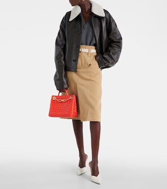 Gonna a tubino in cotone | Bottega Veneta