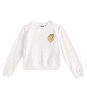 Felpa in misto cotone con stampa | Moschino Kids