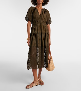 Besticktes Midikleid Nova aus Baumwolle | Ulla Johnson