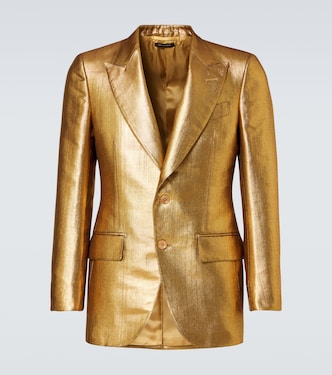 Dyllan metallic-effect coated canvas blazer | Tom Ford