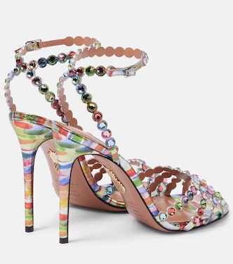 Tequila 105 embellished leather sandals | Aquazzura
