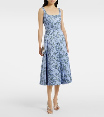 Robe midi Adele à fleurs | Emilia Wickstead