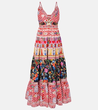 Bedrucktes Maxikleid aus Baumwolle | Camilla