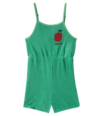 Apple cotton-blend playsuit | Jellymallow