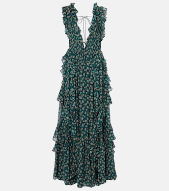Bedruckte Robe Florella aus Seiden-Georgette | Ulla Johnson
