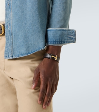 Armband T aus Leder | Tom Ford