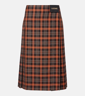 Falda envolvente a cuadros | Loewe