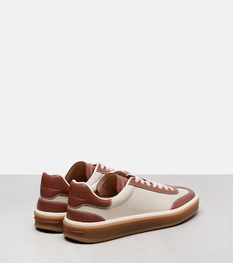 Tennis Walk leather-trimmed sneakers | Loro Piana