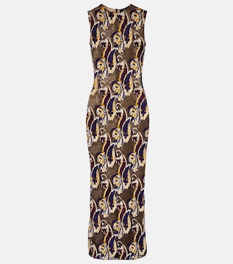 Paisley semi-sheer midi dress | Etro