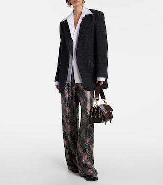 Blazer rayé en laine | Dries Van Noten