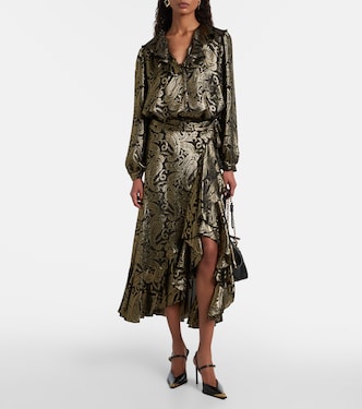 Paisley ruffled silk-blend blouse | Etro