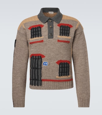 Embroidered wool polo sweater | JW Anderson