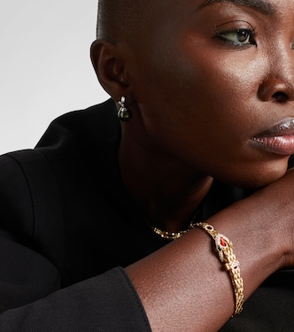 Armband Python aus 9kt Gelbgold mit Emaille und Diamanten | Yvonne Léon