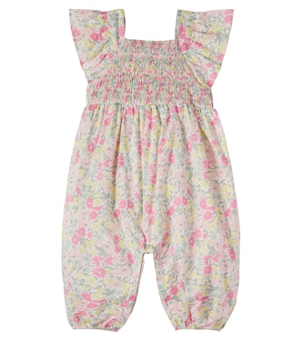 Baby floral smocked cotton playsuit | Tartine et Chocolat