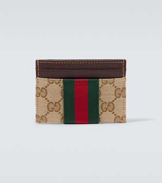 Kartenetui GG Web Stripe aus Canvas | Gucci
